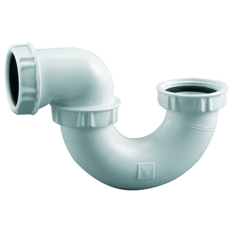 Siphon bain tube, sortie orientable Ø40mm, H. 123mm, corps 100% PCR