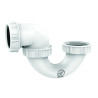 Siphon baignoire tube, sortie orientable Ø40mm H. 111mm, corps 100% PCR