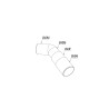 Coude multidirectionnel pour siphon baignoire, pour Ø40 et 50mm, joint conique