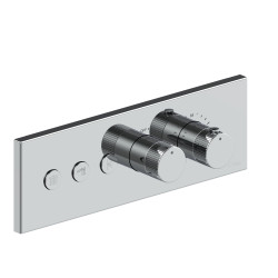 Mitigeur thermostatique lineabox 3 voies chromé horizontal