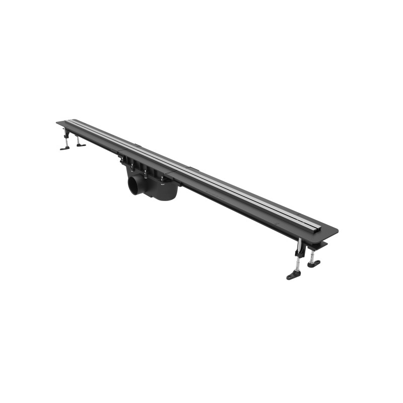 Caniveau de douche PANAMA, H. 97mm, réglable 400-1200, sortie Ø50mm à coller