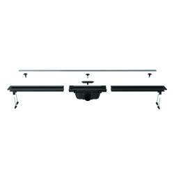 Caniveau de douche PANAMA, H. 97mm, réglable 400-1200, sortie Ø50mm à coller