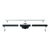 Caniveau de douche PANAMA, H. 97mm, réglable 400-1200, sortie Ø50mm à coller