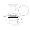 Bonde douche NF Ø90, capot serti inox, sortie horizontale Ø40, corps 70% PCR