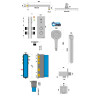 Formule douche encastrée complète lineabox chromé