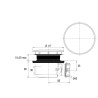Bonde douche extra-plate NF Ø90, MINIME, capot ABS, H. 60, corps 70% PCR