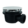 Bonde douche extra-plate NF Ø90, MINIME,capot ABS blanc mat,H. 60,corps 70% PCR
