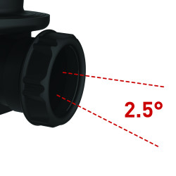 Bonde douche extra-plate NF Ø90, MINIME, P. recyclé, capot inox serti, H. 60mm