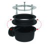 Bonde douche extra-plate NF Ø90, MINIME, P. recyclé, capot inox serti, H. 60mm