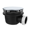 Bonde douche extra-plate NF Ø90, MINIME,capot métal chromé, H. 60,corps 70% PCR