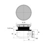 Bonde douche extra-plate NF Ø90, MINIME,capot métal chromé, H. 60,corps 70% PCR