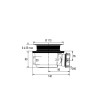 Bonde douche extra-plate Ø90, MINIME,sans capot, H. 60,corps 70% PCR