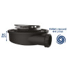 Bonde douche extra-plate NF, FLUSH 44, P. recyclé capot ABS serti inox, H.60mm