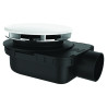 Bonde douche ultra-plate NF Ø90, SMART, capot ABS blanc, H.48 mm,corps 70% PCR