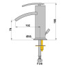 Mitigeur lavabo ioquadro, réf. OIO00088A10