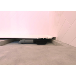 Bonde douche ultra-plate NF Ø90, SMART, capot ABS blanc, H.48 mm,corps 70% PCR