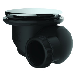 Bonde receveur Ø90mm,GOULUE,capot serti inox, sortie orientable Ø40mm,P. recyclé