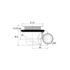 Bonde douche Ø90 GOULUE,sans capot ,sortie orientable Ø40