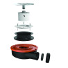 Bonde douche extra-plate Ø90, FLUSH 44,grille inox, H.60mm, corps 70% PCR
