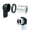 Trop-plein universel chromé avec enjoliveur pour orifice diam 25 et 30 mm