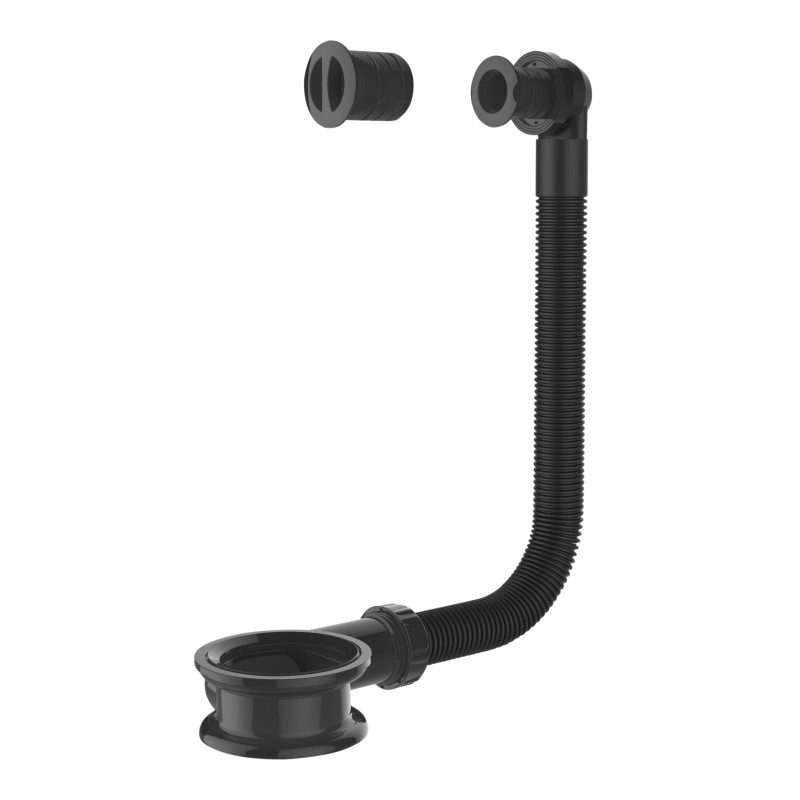 TP lavabo universel,enjoliveurs noirs Ø24/30mmx35mm,intercalaire noir H. 33mm