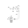 TP lavabo universel,enjoliveurs noirs Ø24/30mmx35mm,intercalaire noir H. 33mm