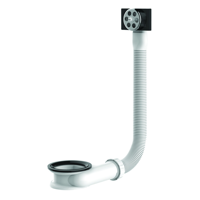 Trop-plein lavabo Ø39mm, serrrage 0 à 17 mm, intercalaire blanc H. 33mm