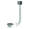 Trop-plein lavabo Ø39mm, serrrage 0 à 17 mm, intercalaire blanc H. 33mm