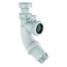 Siphon lavabo plastique blanc SIFOBLIC, réglable 49/77mm, sortie Ø32mm