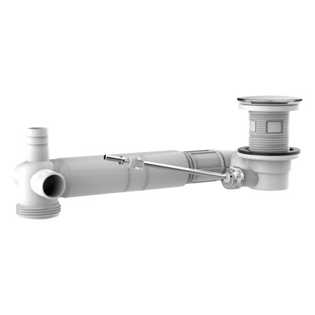 Tubulure TBXP lavabo à tirette, extra-plate/réglable, clapet inox,corps 100% PCR