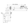 Tubulure gain d'espace lavabo métallisée et siphon design ABS chromé,sortieØ32mm