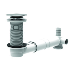 TBXP lavabo extra-plate NF bonde H100 recoupable,clapet inox, tubulure 100% PCR