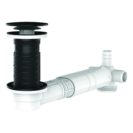 TBXP lavabo extra-plate NF bonde H100 recoupable,clapet noir, tubulure 100% PCR