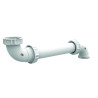 Tubulure gain espace lavabo,entraxe 125-290mm,entrée/sortie 1"1/4,corps 100% PCR