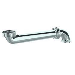 Tubulure gain espace lavabo, entraxe 95-260mm, 1"1/4, aspect chromé,corps PCR