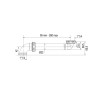 Tubulure gain espace lavabo, entraxe 95-260mm, 1"1/4, aspect chromé,corps PCR