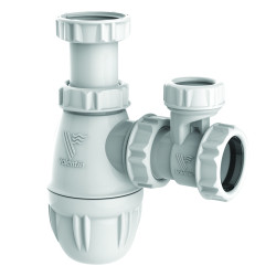 Siphon lavabo anti-vide,réglable 48/103mm,sortie Ø32,corps 100% PCR