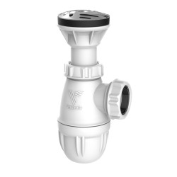 Combiné urinoir écoulement libre, grille inox Ø60mm, serr 0-42mm,corps 100% PCR