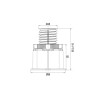 Lot de 160 pieds de receveur de douche CRICABAC FIT, H. réglable 65 à 110mm