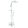 Combiné bain-douche TOUAREG 300x300, robinetterie thermostatique, tablettes
