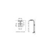 Combiné bain-douche TOUAREG 300x300, robinetterie thermostatique, tablettes