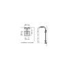 Combiné de douche TOUAREG 300x300, robinetterie thermostatique, tablettes, réf. 66960000000