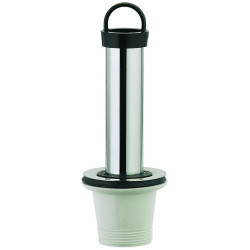 Bonde surverse inox évier Ø50mm, avec anse, garde d'eau 120mm, serrage 2 à 10mm
