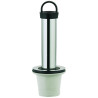 Bonde surverse inox évier Ø50mm, avec anse, garde d'eau 120mm, serrage 2 à 10mm