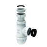 Siphon universel NF réglable, entrée 1"1/2 -1"1/4,sortie Ø32/40mm,corps 100% PCR