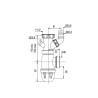 Siphon évier NF joints intégrés , réglable 118-162mm, prises,corps 100% PCR