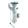 Équipement évier 1 cuve Ø60 sans TP incorporé,cuvette inox Ø85,corps 100% PCR