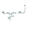 Vidage gain espace ELIPSO évier 2 cuves Ø60, H. 89,5, avec TP,corps 100% PCR