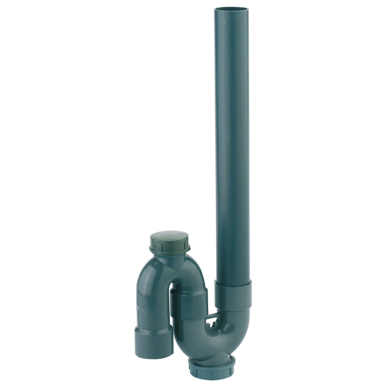 Siphon machine à laver, PVC, Øint. 35mm, sortie verticale Ø40mm