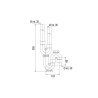 Siphon double entrée machine à laver, PVC,Øint. 35mm, sortie verticale Ø40mm